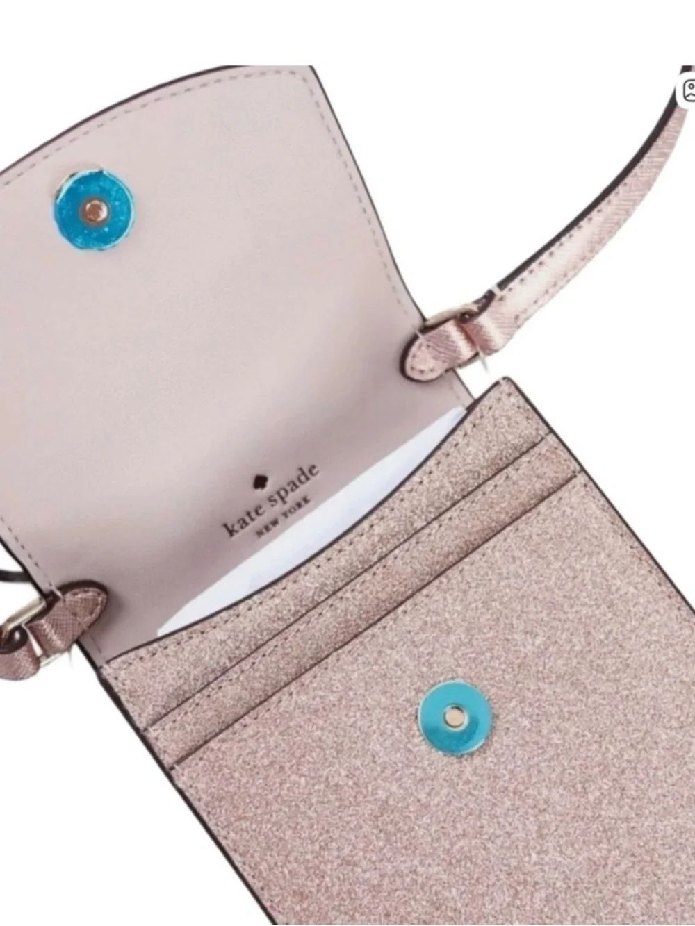 kate spade Crossbody Glitter Rose Gold! NWT in Factory Packing w/ free bag charm
